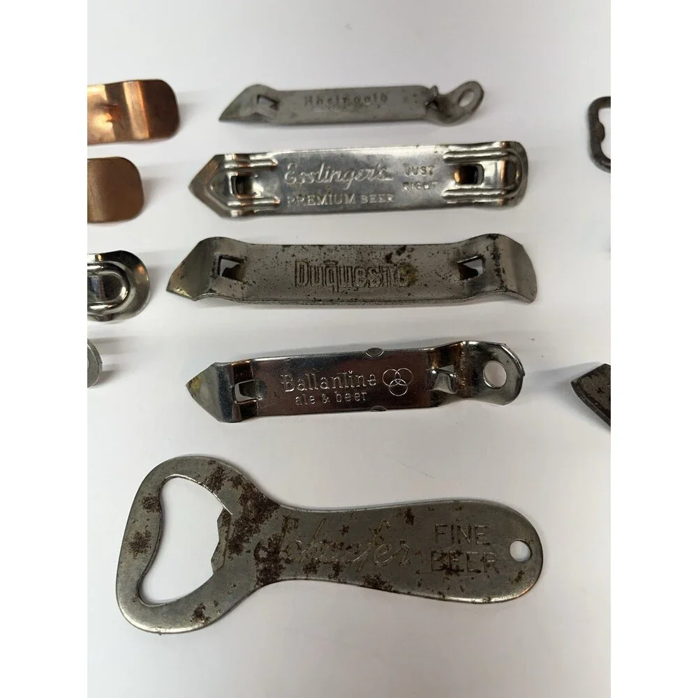 Beer Bottle Openers Metal Vintage Ballantine Stegmaier Schmidts Others Lot Of 13